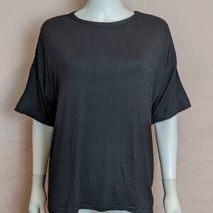 Boohoo Black Basic Oversized Crew Neck Tee